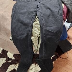 True Religion Women's Dark Black Skinny Jeans